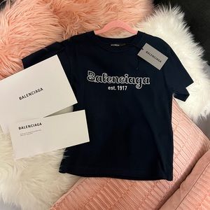 Kids Navy Blue Balenciaga Shirt